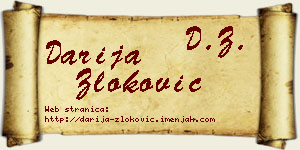 Darija Zloković vizit kartica